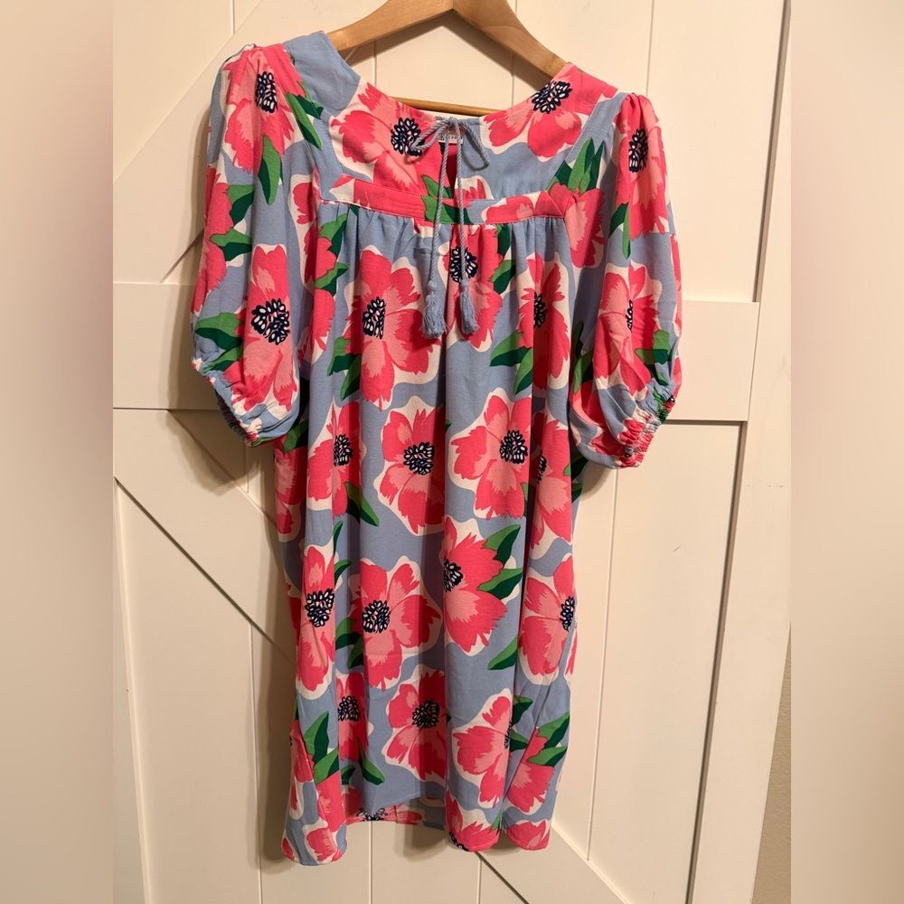 New Michelle McDowell Floral Dress Women’s Large Ballon Sleeve Summer Spring